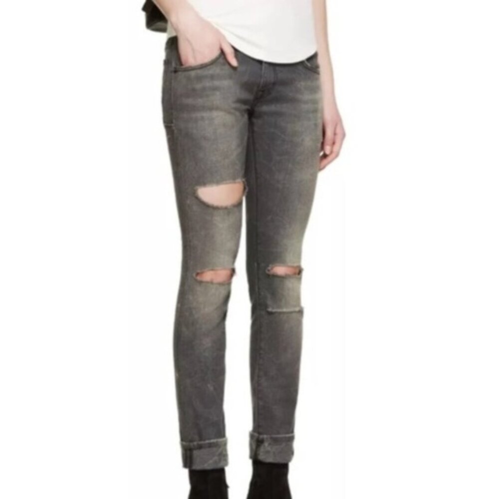 R13 Distressed Skate Skinny Jeans‎ SZ 25 NWT